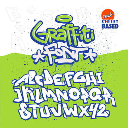 graffiti fontsのイラスト素材