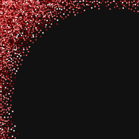 Red glitters on black background.のイラスト素材
