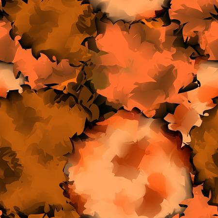 Orange black seamless watercolor texture background. Curious abstract orange black seamless watercolor texture pattern.のイラスト素材