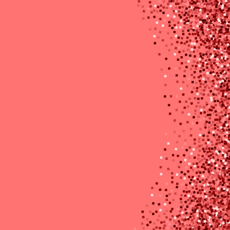 Red gold glitter. Abstract right border with red gold glitter on pink background.のイラスト素材