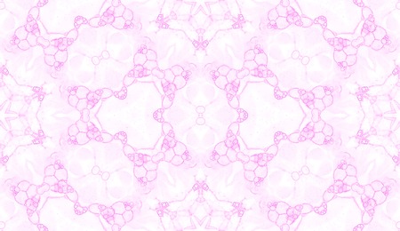 Pink seamless pattern. Astonishing delicate soap bubbles. Lace hand drawn textile ornament....