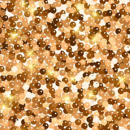 Glitter seamless texture. Admirable red gold particles. Endless pattern made of sparkling spangles. Stylish abstract vector illustration.のイラスト素材