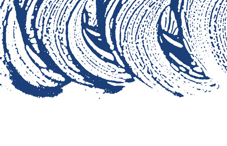 Grunge texture. Distress indigo rough trace. Emotional background. Noise dirty grunge texture. Fetching artistic surface. Vector illustration.のイラスト素材