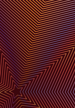 Minimal cover design template. Modern brochure layout. Orange vibrant halftone gradients on wine red background. Immaculate trendy abstract cover design.のイラスト素材