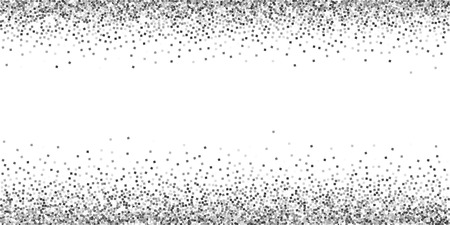 Silver glitter luxury sparkling confetti. Scattered small gold particles on white background. Artistic festive overlay template. Worthy vector illustration.のイラスト素材
