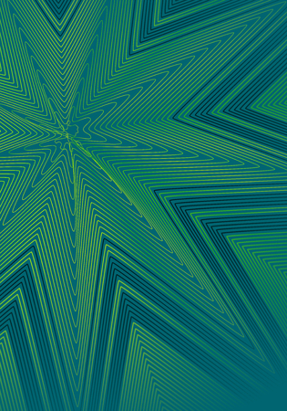 Minimal cover design template. Modern brochure layout. Green yellow vibrant halftone gradients on dark background. Favorable trendy abstract cover design.のイラスト素材