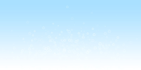 Soap bubbles abstract background. Blowing bubbles on winter sky background. Breathtaking soapy foam overlay template. Ideal vector illustration.のイラスト素材