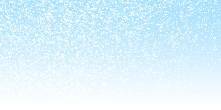 Magic stars sparse Christmas background. Subtle flying snow flakes and stars on night sky background. Adorable winter silver snowflake overlay template. Worthy vector illustration.のイラスト素材
