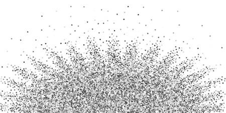 Silver glitter luxury sparkling confetti. Scattered small gold particles on white background. Authentic festive overlay template. Uncommon vector illustration.のイラスト素材