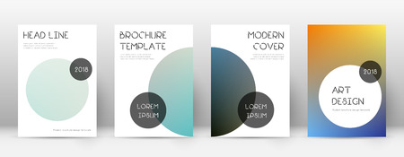 Flyer layout. Trendy incredible template for Brochure, Annual Report, Magazine, Poster, Corporate Presentation, Portfolio, Flyer. Beauteous color transition cover page.のイラスト素材