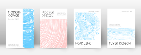 Cover page design template. Minimal brochure layout. Charming trendy abstract cover page. Pink and blue grunge texture background. Optimal poster.のイラスト素材