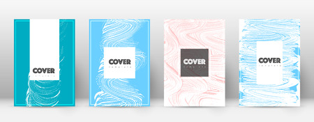 Cover page design template. Hipster brochure layout. Brilliant trendy abstract cover page. Pink and blue grunge texture background. Elegant poster.のイラスト素材