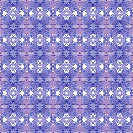 Red blue geometric seamless pattern. Hand drawn watercolor ornament. Artistic repeating design. Cute...