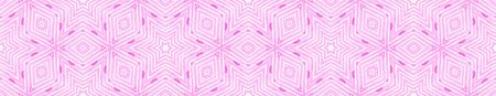 Pink red Seamless Border Scroll. Geometric Watercolor Frame. Amusing Seamless Pattern. Medallion...