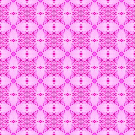 Pink checked allover seamless pattern. Hand drawn watercolor ornament. Adorable repeating design....