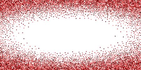 Red gold glitter luxury sparkling confetti. Scattered small gold particles on white background. Extraordinary festive overlay template. Fresh vector illustration.のイラスト素材
