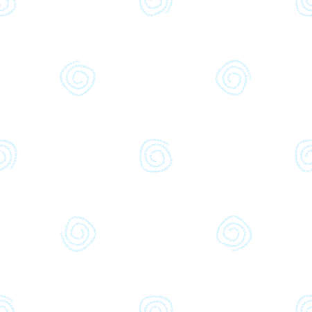 Hand Drawn blue Snowflakes Christmas Seamless Pattern. Subtle Flying Snow Flakes on white Background. Dazzling chalk handdrawn snow overlay. Cool holiday season decoration.の写真素材