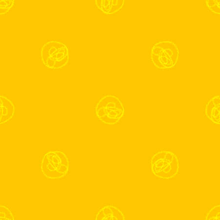 Hand Drawn gold Snowflakes Christmas Seamless Pattern. Subtle Flying Snow Flakes on yellow Background. Dazzling chalk handdrawn snow overlay. Memorable holiday season decoration.の写真素材