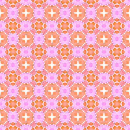Green geometric watercolor border. Orange radiant boho chic summer design. watercolor pattern....