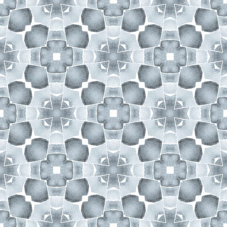 Textile ready interesting print, swimwear fabric, wallpaper, wrapping. Black and white unusual boho chic summer design. Repeating striped hand drawn border. Striped hand drawn design.の写真素材