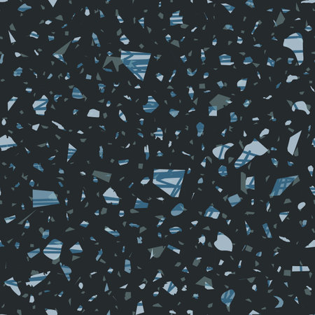 Terrazzo seamless pattern. Dark classic flooring texture. Classic background made of natural stones, granite, quartz, marble, and concrete. Bold seamless terrazzo.のイラスト素材