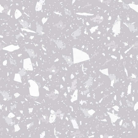 Terrazzo seamless pattern. Gentle classic flooring texture. Classic background made of natural stones, granite, quartz, marble, and concrete. Uncommon seamless terrazzo.のイラスト素材