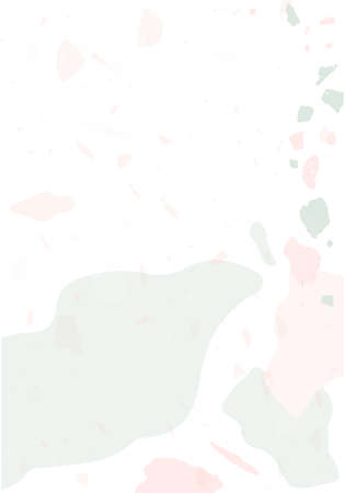 Terrazzo modern abstract template. Pink and grey texture of classic italian flooring. Background made of stones, granite, quartz, marble, concrete.  Venetian terrazzo trendy vector backdropのイラスト素材