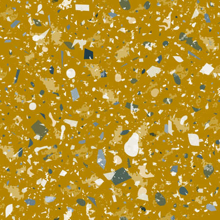 Terrazzo seamless pattern. Earthy classic flooring texture. Classic background made of natural stones, granite, quartz, marble, and concrete. Ideal seamless terrazzo.のイラスト素材