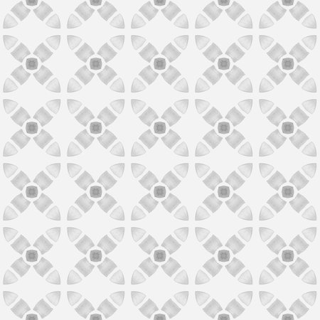 Hand drawn green mosaic seamless border. Black and white ecstatic boho chic summer design. Mosaic seamless pattern. Textile ready delicate print, swimwear fabric, wallpaper, wrapping.の写真素材