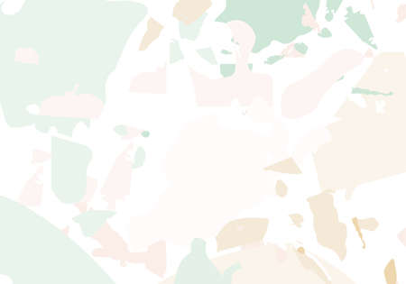 Terrazzo modern abstract template. Pink and green texture of classic italian flooring. Venetian terrazzo trendy vector backdrop Background made of stones, granite, quartz, marble, concrete.のイラスト素材