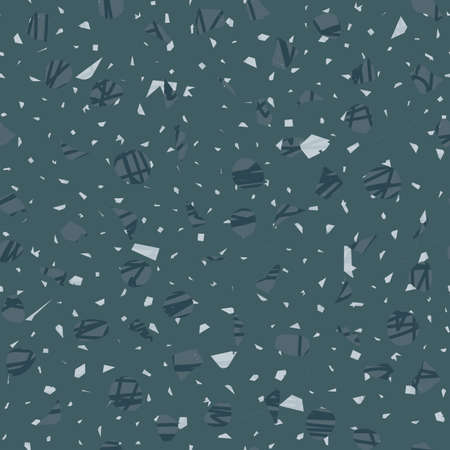 Terrazzo seamless pattern. Dark classic flooring texture. Classic background made of natural stones, granite, quartz, marble, and concrete. Actual seamless terrazzo.のイラスト素材