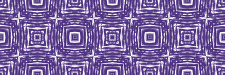 Exotic seamless border. Purple symmetrical kaleidoscope background. fine decorative design element...