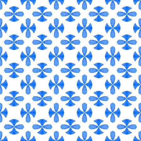 Textile ready sublime print, swimwear fabric, wallpaper, wrapping. Blue valuable boho chic summer...