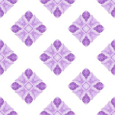 Chevron watercolor pattern. Purple amazing boho chic summer design. Green geometric chevron...