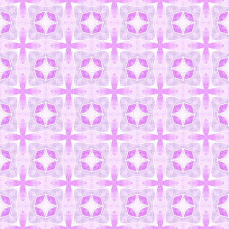 Textile ready curious print, swimwear fabric, wallpaper, wrapping. Purple overwhelming boho chic summer design. Hand drawn tropical seamless border. Tropical seamless pattern.の写真素材