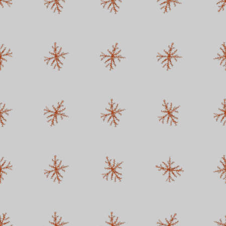 Hand Drawn Snowflakes Christmas Seamless Pattern. Subtle Flying Snow Flakes on chalk snowflakes...