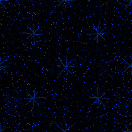 Hand Drawn Snowflakes Christmas Seamless Pattern. Subtle Flying Snow Flakes on chalk snowflakes...