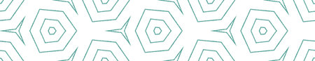 Mosaic seamless border. Turquoise symmetrical kaleidoscope background. worthy decorative design...