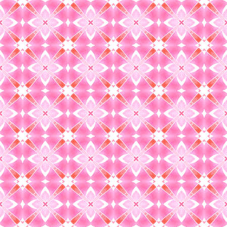 Tiled  background. Orange magnificent boho chic summer design. Textile ready classy print, swimwear...