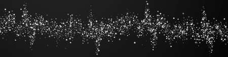 Amazing falling stars Christmas background. Subtle flying snow flakes and stars on black background....