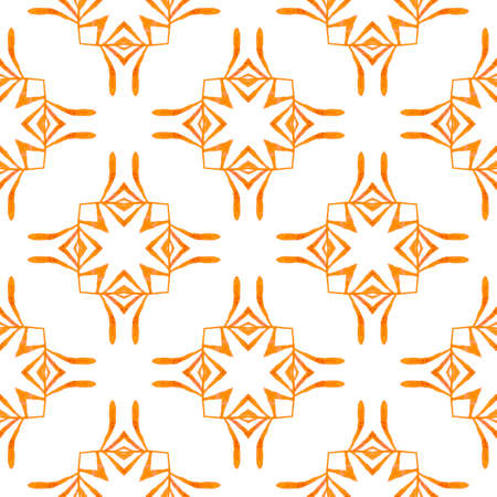 Textile ready sightly print, swimwear fabric, wallpaper, wrapping. Orange captivating boho chic...
