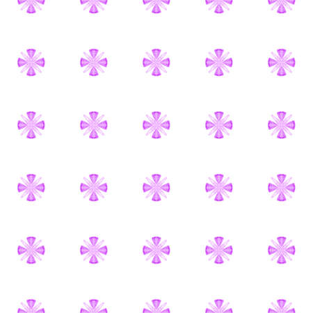 Watercolor summer ethnic border pattern. Purple vibrant boho chic summer design. Textile ready ecstatic print, swimwear fabric, wallpaper, wrapping. Ethnic hand painted pattern.の写真素材