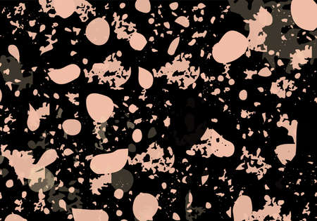 Terrazzo modern abstract template. Black and red texture of classic italian flooring. Venetian...
