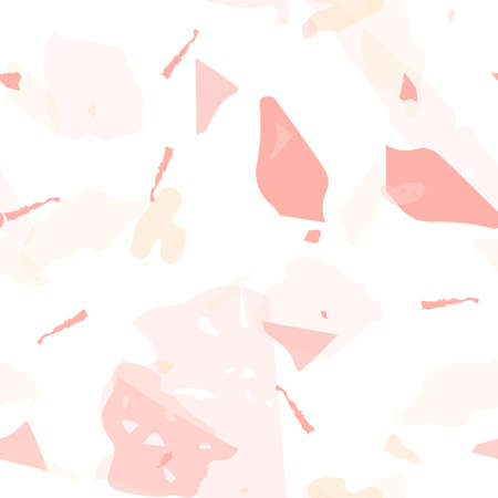 Terrazzo seamless pattern. Pastel venetian pavement imitation tile. Terrazzo seamless pattern in cool colors. Background made of natural stones, granite, quartz, marble, concrete.のイラスト素材