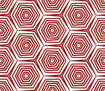 Geometric seamless pattern. Maroon symmetrical kaleidoscope background. Textile ready classic print,...