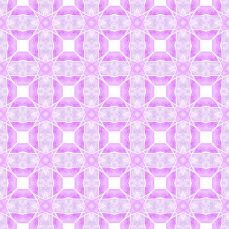 Textile ready print, swimwear fabric, wallpaper, wrapping. Purple boho chic summer design. Tiled...