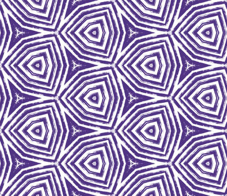 Geometric seamless pattern. Purple symmetrical kaleidoscope background. Textile ready neat print,...