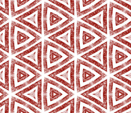 Exotic seamless pattern. Wine red symmetrical kaleidoscope background. Textile ready elegant print,...