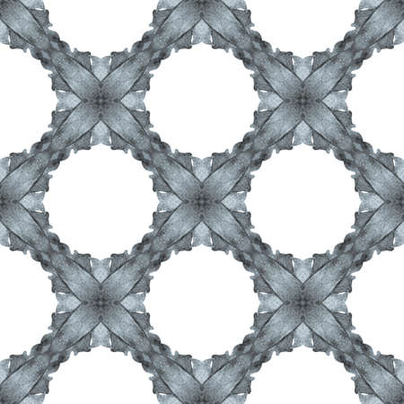 Organic tile. Black and white elegant boho chic summer design. Trendy organic green border. Textile...