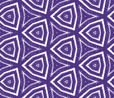 Chevron stripes design. Purple symmetrical kaleidoscope background. Textile ready pleasing print,...